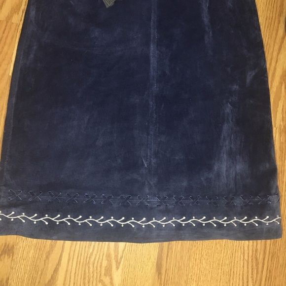 Arden B Blue Genuine - Leather Skirt - Picture 4 of 9